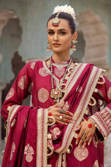 3 Piece Jacquard Unstitched Suit with Jacquard Dupatta JD-32026