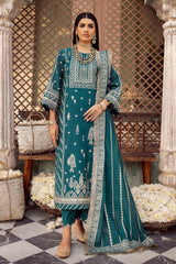 3 Piece Jacquard Unstitched Suit with Jacquard Dupatta JD-32027