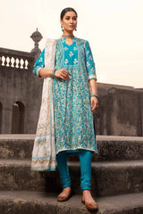 3 Piece Lawn Unstitched Gold and Lacquer Printed Suit CL-32426 A