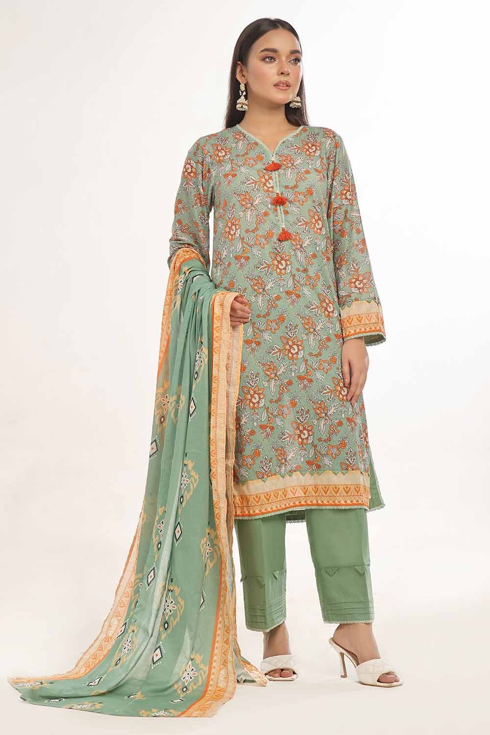 3 Piece Unstitched Printed Lawn Suit CLP-42068