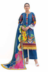 3 Piece Unstitched Printed Light Khaddar Suit K-42006 L
