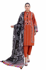 3 Piece Unstitched Printed Light Khaddar Suit K-42008 L