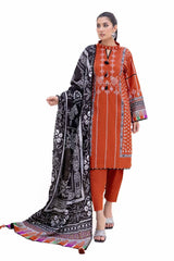 3 Piece Unstitched Printed Light Khaddar Suit K-42008 L