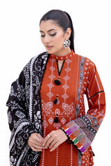 3 Piece Unstitched Printed Light Khaddar Suit K-42008 L