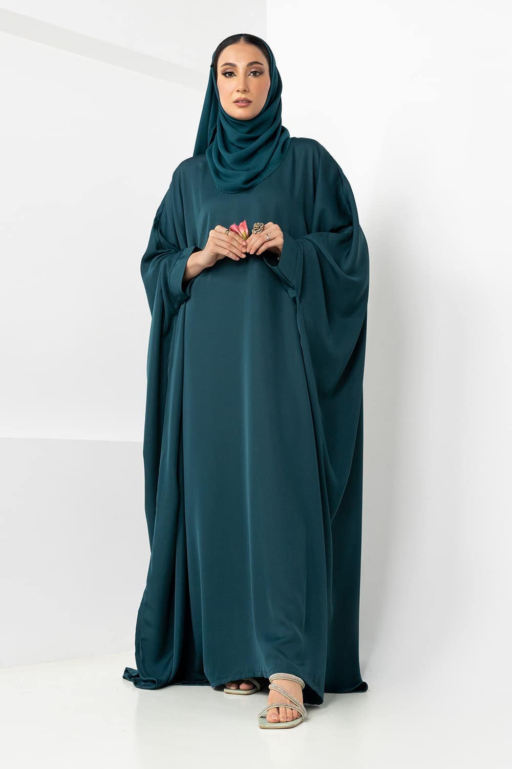 Georgette Dyed Abaya With Dyed Scarf KAB-22125