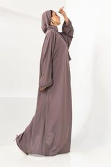 Georgette Embellished Abaya With Dyed Embellished Scarf KAB-22126