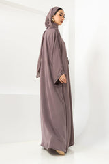 Georgette Embellished Abaya With Dyed Embellished Scarf KAB-22126