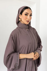 Georgette Embellished Abaya With Dyed Embellished Scarf KAB-22126