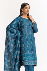 Printed Lawn Shirt Dupatta Dyed Trouser  KJP-43161