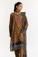 Printed Lawn Shirt Dupatta Dyed Trouser  KJP-43164
