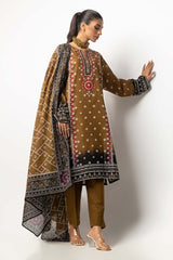 Printed Lawn Shirt Dupatta Dyed Trouser  KJP-43164
