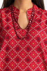 Gold Printed Lawn Shirt Dupatta Dyed Trouser KJP-43175