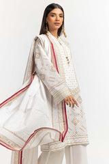 Embroidered Lawn Shirt Printed Lawn Dupatta Dyed Trouser KJP-43181
