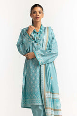 Embroidered Lawn Shirt Printed Lawn Dupatta Dyed Trouser KJP-43185