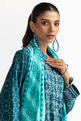 Printed Lawn Shirt Dupatta Dyed Trouser KJP-43186