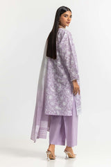 Printed Schiffli Embroidered Lawn Shirt Cotton Dupatta Dyed Trouser KJP-43187