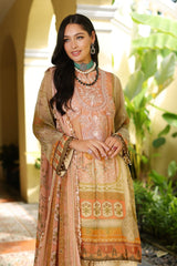 3 Piece Embroidered Digital Printed Chiffon Unstitched Suit with Digital Printed Chiffon Dupatta and Inner LE-32013
