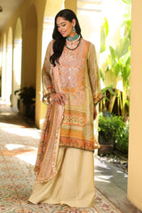 3 Piece Embroidered Digital Printed Chiffon Unstitched Suit with Digital Printed Chiffon Dupatta and Inner LE-32013