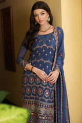 3 Piece Embroidered Chiffon Unstitched Suit with Embroidered Chiffon Dupatta and Inner LE-42014