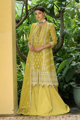3 Piece Embroidered Paper Cotton Unstitched Suit with Embroidered Paper Cotton Dupatta and Inner LE-42016