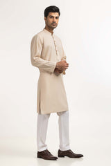 Light Brown Basic Kurta KR-PLN24-021