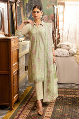 3 Piece Embroidered Swiss Voile Unstitched Suit with Embroidered Chiffon Dupatta and Inner LSV-42002