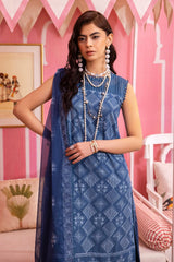 3 Piece Embroidered Swiss Voile Unstitched Suit with Embroidered Chiffon Dupatta and Inner LSV-42006