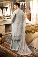 3 Piece Embroidered Swiss Voile Unstitched Suit with Embroidered Chiffon Dupatta and Inner LSV-42007