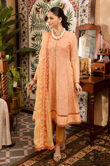 3 Piece Embroidered Swiss Voile Unstitched Suit with Embroidered Chiffon Dupatta and Inner LSV-42008