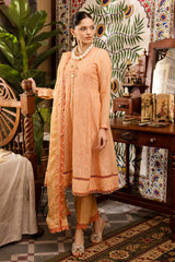 3 Piece Embroidered Swiss Voile Unstitched Suit with Embroidered Chiffon Dupatta and Inner LSV-42008