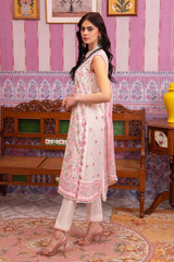 3 Piece Embroidered Swiss Voile Unstitched Suit with Embroidered Chiffon Dupatta and Inner LSV-42011