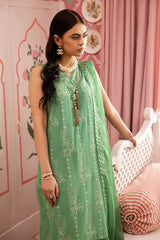 3 Piece Embroidered Swiss Voile Unstitched Suit with Embroidered Chiffon Dupatta and Inner LSV-42012