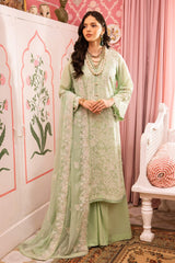 3 Piece Embroidered Swiss Voile Unstitched Suit with Embroidered Chiffon Dupatta and Inner LSV-42013