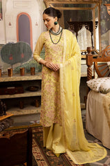 3 Piece Embroidered Swiss Voile Unstitched Suit with Embroidered Chiffon Dupatta and Inner LSV-42014