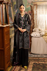 3 Piece Embroidered Swiss Voile Unstitched Suit with Embroidered Chiffon Dupatta and Inner LSV-42018