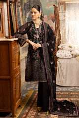 3 Piece Embroidered Swiss Voile Unstitched Suit with Embroidered Chiffon Dupatta and Inner LSV-42018