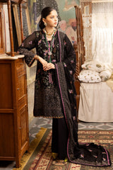 3 Piece Embroidered Swiss Voile Unstitched Suit with Embroidered Chiffon Dupatta and Inner LSV-42018