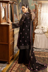3 Piece Embroidered Swiss Voile Unstitched Suit with Embroidered Chiffon Dupatta and Inner LSV-42018