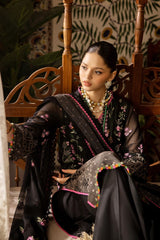3 Piece Embroidered Swiss Voile Unstitched Suit with Embroidered Chiffon Dupatta and Inner LSV-42018