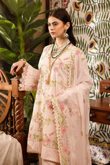 3 Piece Embroidered Swiss Voile Unstitched Suit with Embroidered Chiffon Dupatta and Inner LSV-42020