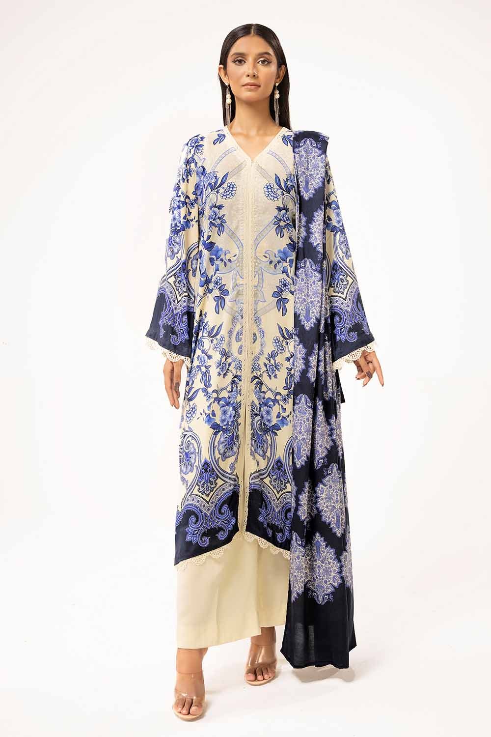 3 Piece Unstitched Printed Linen Suit LT-42010