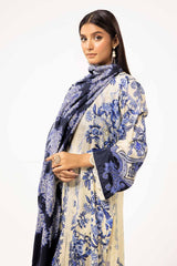 3 Piece Unstitched Printed Linen Suit LT-42010