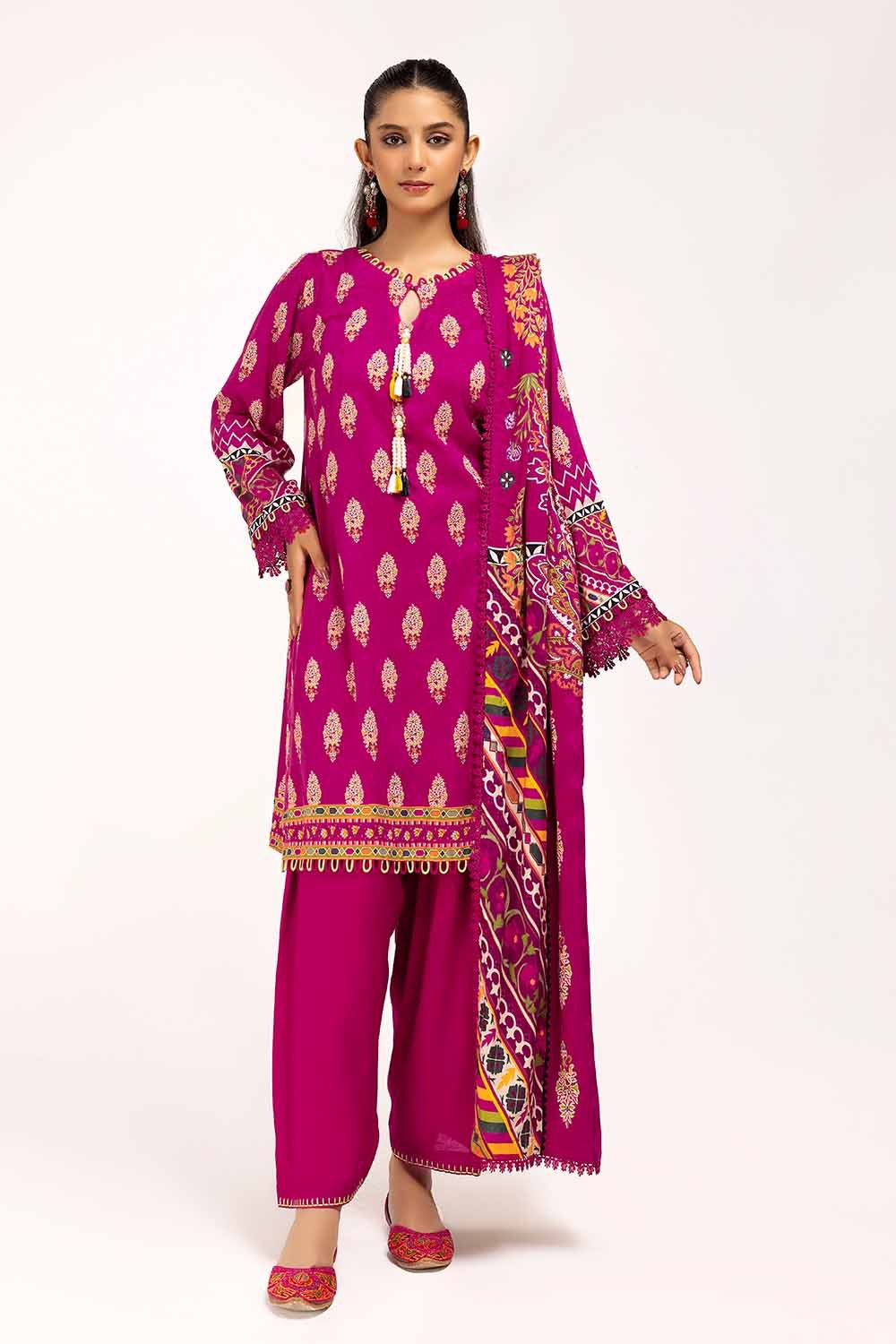 3 Piece Unstitched Printed Linen Suit LT-42011