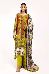 3 Piece Unstitched Printed Linen Suit LT-42012