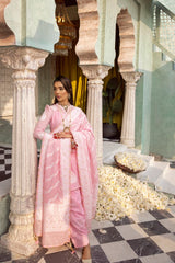 3 Piece Jacquard Unstitched Suit with Dupatta and Inner MJ-42001