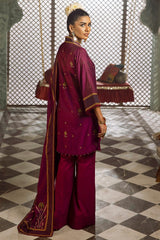 3 Piece Jacquard Unstitched Suit with Dupatta and Inner MJ-42003