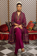 3 Piece Jacquard Unstitched Suit with Dupatta and Inner MJ-42003