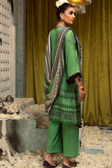 3 Piece Jacquard Unstitched Suit with Printed Leno Dupatta MJ-42004