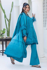 3 Piece Chambray Jacquard Unstitched Suit MJ-42006