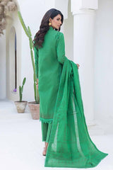 3 Piece Chambray Jacquard Unstitched Suit MJ-42007